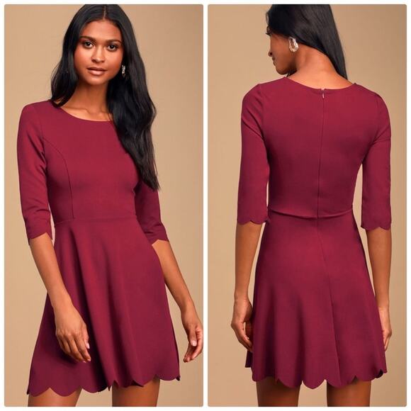 Lulu's Dresses & Skirts - Lulu’s Women's Cumulonimbus Clouds Skater Dress M in Red Size Medium NEW